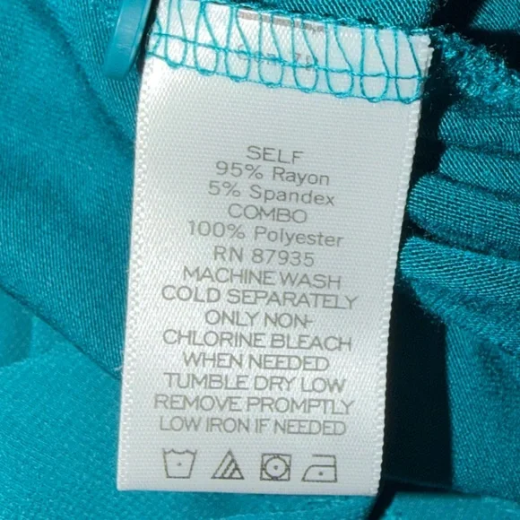 LOGO by Lori Goldstein Green Long Sleeves Tunic Top XS S M - Picture 5 of 5